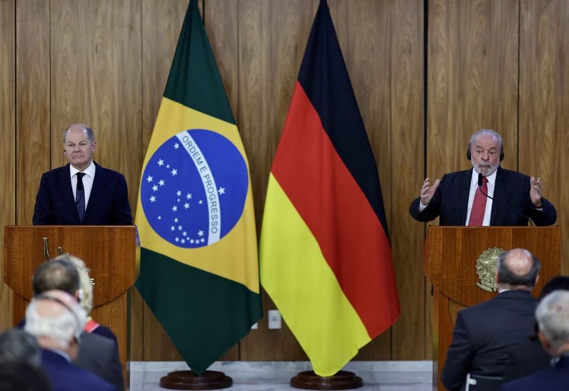  Thủ tướng Đức Olaf Scholz và Tổng thống Brazil Luiz Inacio Lula da Silva 