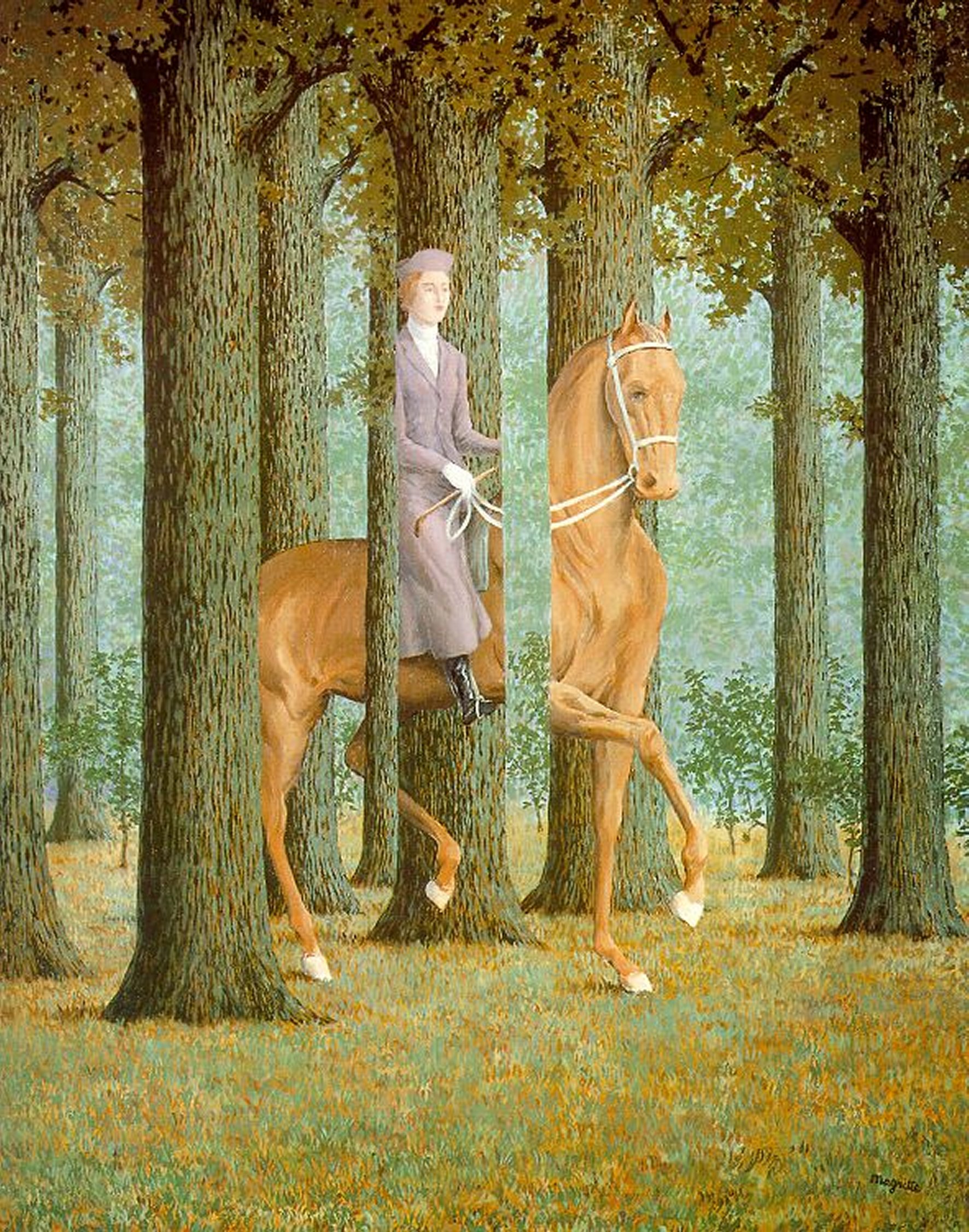 Tác phẩm Chữ ký trống (The blank signature) của Rene Magritte năm 1965