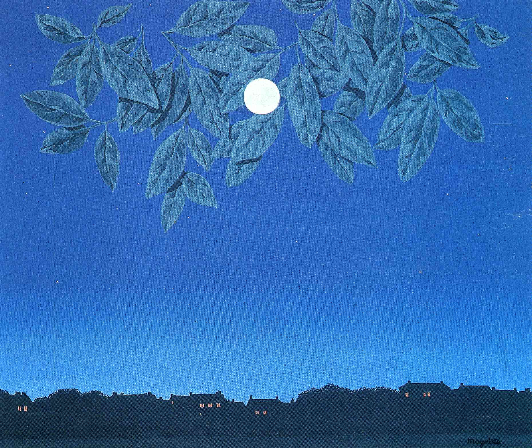 Tác phẩm Trang trống (The blank page) của Rene Magritte năm 1967