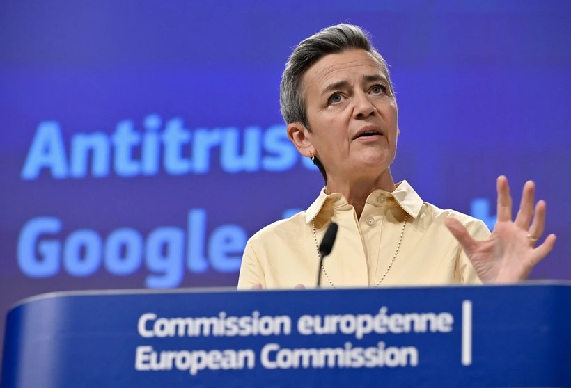 
Ủy viên phụ trách vấn đề cạnh tranh của Liên minh châu Âu (EU) Margrethe Vestager. (Ảnh: AFP/TTXVN)