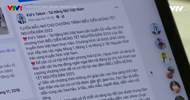 Bài đăng trên trang giả mạo chương trình của Đài Truyền hình Việt Nam