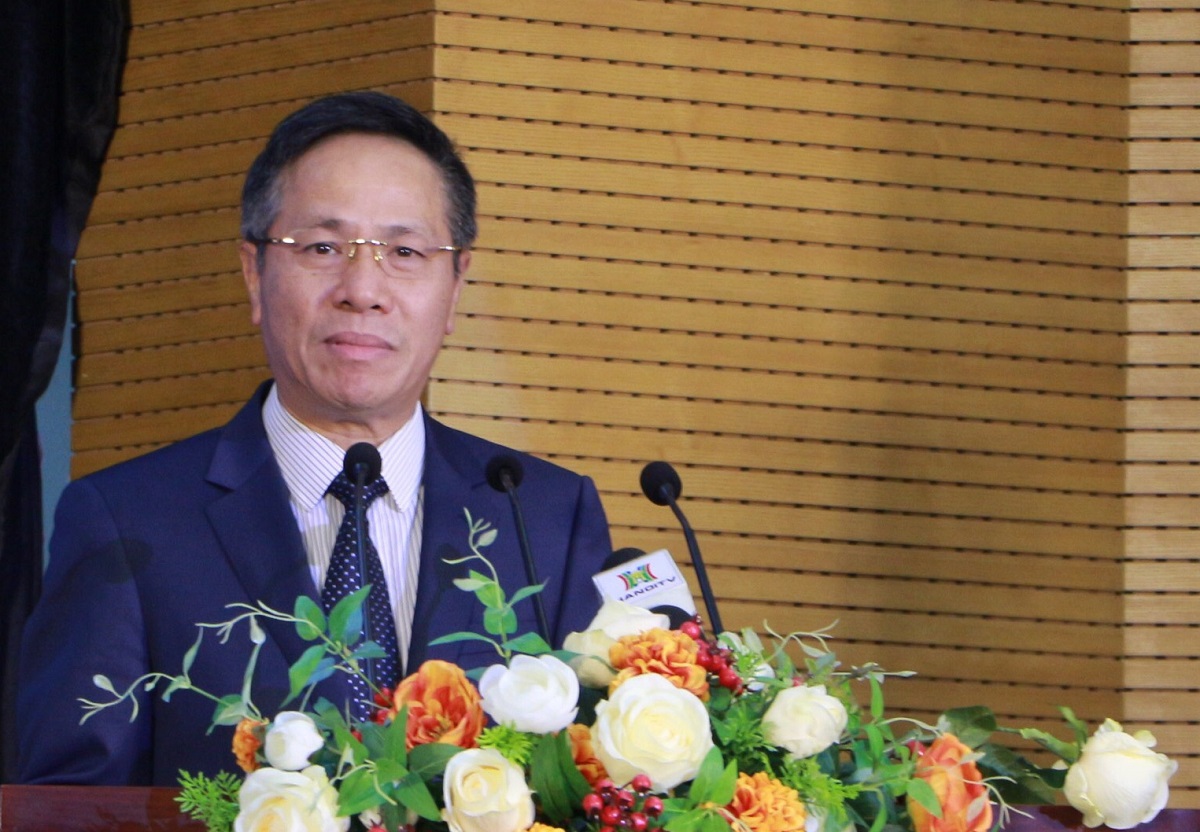 Chủ tịch HĐTV VNPT Tô Dũng Thái phát biểu tại lễ khai trương