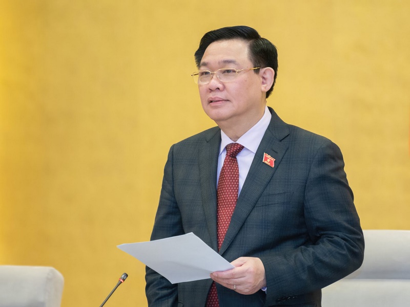 Chủ tịch Quốc hội Vương Đình Huệ phát biểu khai mạc Phiên họp