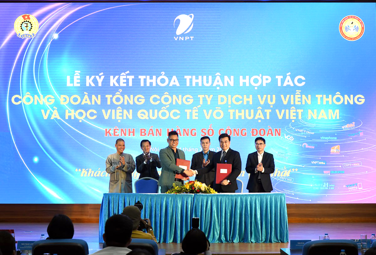 TCT VNPT VinaPhone và Học viện Quốc tế võ thuật Việt Nam ký thỏa thuận hợp tác