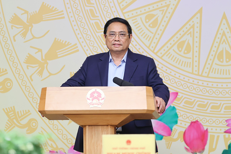 Thủ tướng Chính phủ Phạm Minh Chính phát biểu chỉ đạo tại Hội nghị. Ảnh: mic.gov.vn