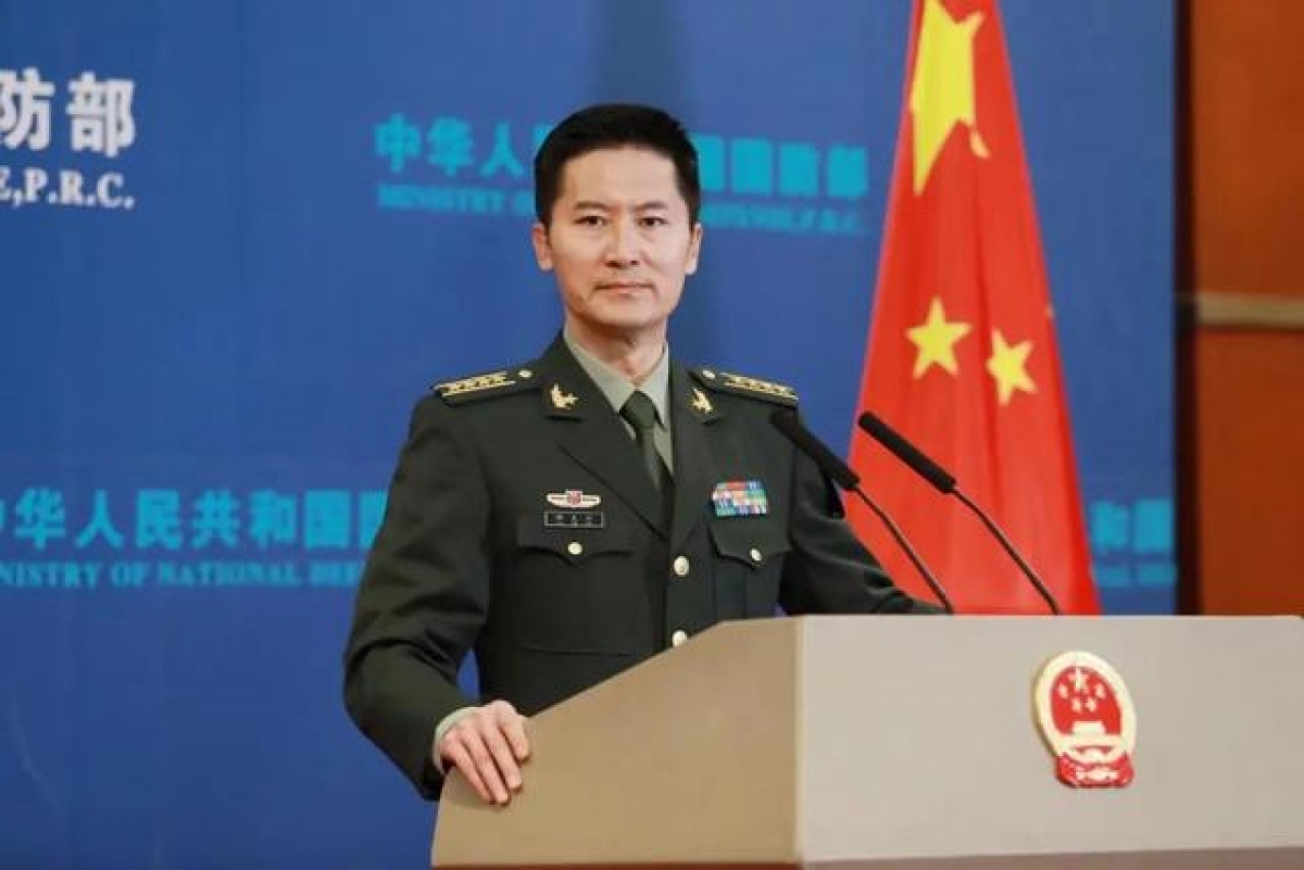 Người phát ngôn Bộ Quốc phòng Trung Quốc Đàm Khắc Phi. Ảnh: Bộ Quốc phòng Trung Quốc