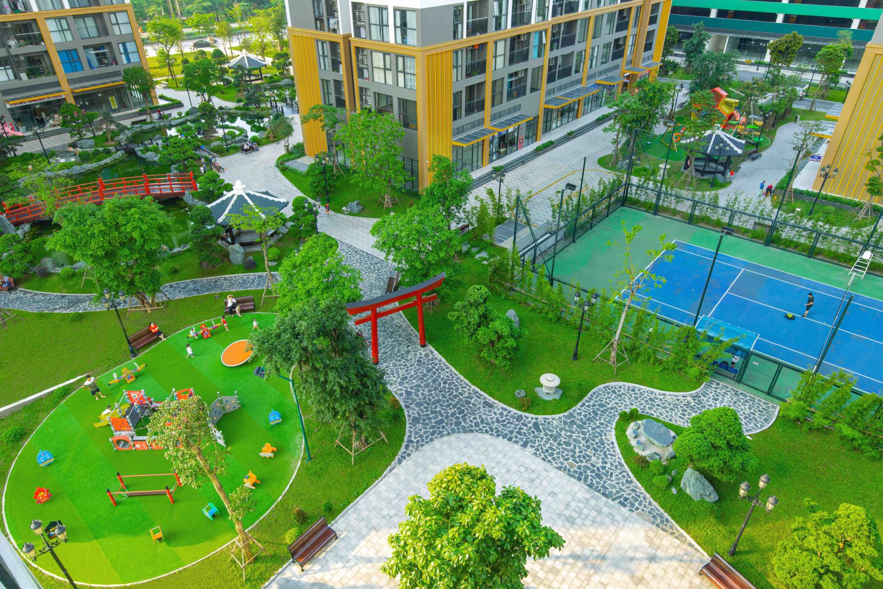 The Zenpark sở hữu khu vườn Nhật Bản rộng lên tới 6.200 m2 với những cảnh quan đặc trưng của xứ Phù Tang