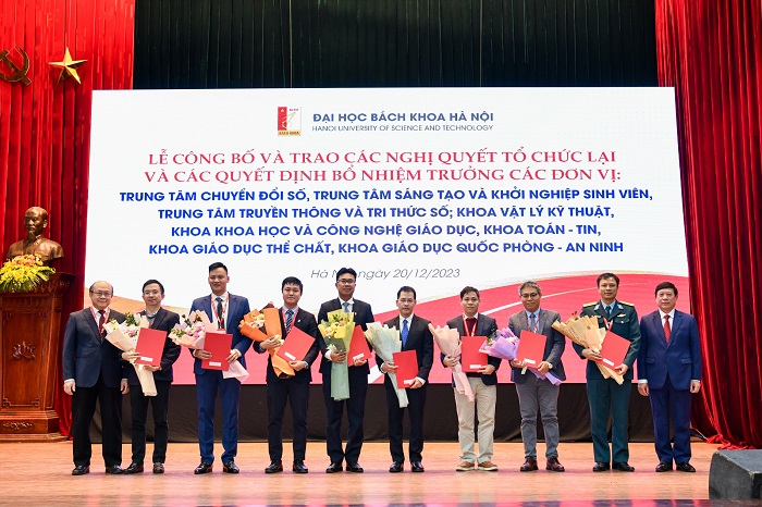 Lãnh đạo ĐHBK Hà Nội chúc mừng 8 nhà giáo được bổ nhiệm Trưởng các đơn vị (12/2023)