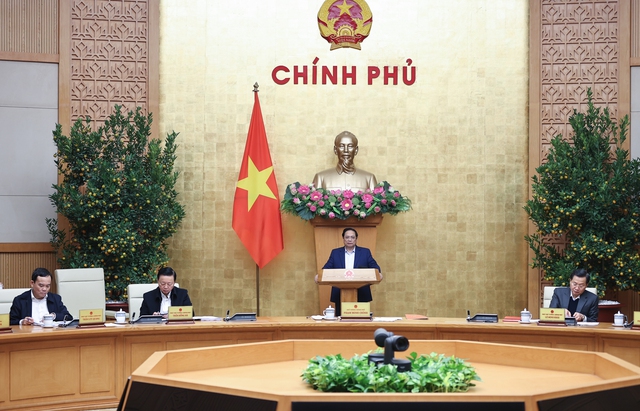 Thủ tướng Chính phủ Nguyễn Minh Chính chủ trì phiên họp Chính phủ thường kỳ tháng 1/2024 - Ảnh: VGP