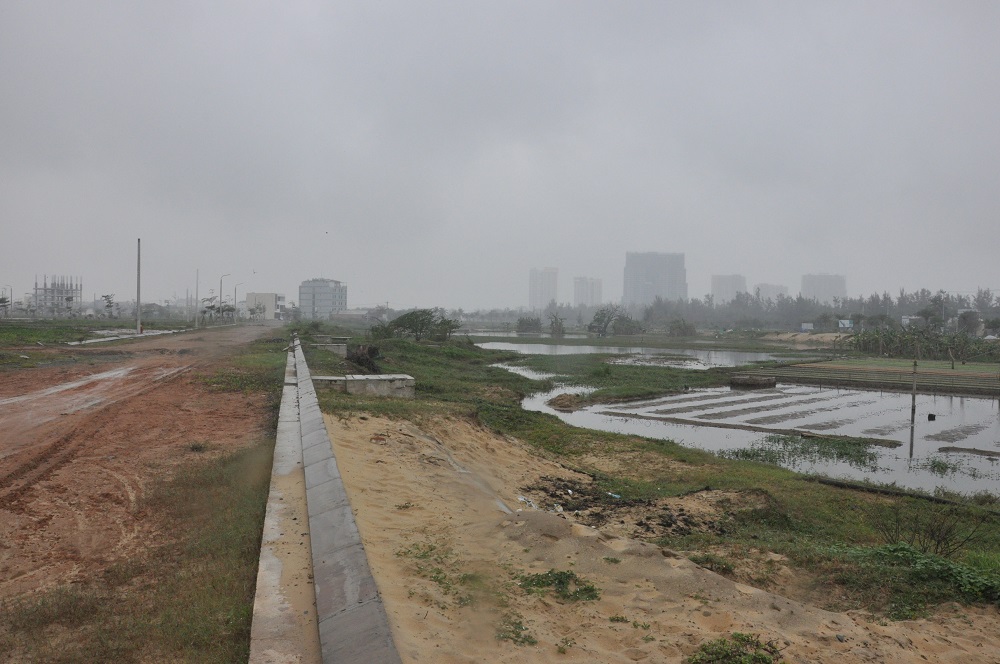 Nhiều dự án tại Khu đô thị mới Điện Nam - Điện Ngọc chưa hoàn thành giải phóng mặt bằng.