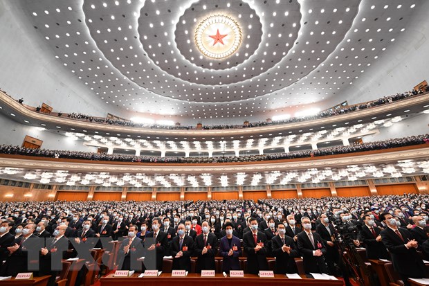 Các đại biểu tham dự Kỳ họp thứ nhất Đại hội Đại biểu Nhân dân Toàn quốc (Nhân Đại - tức Quốc hội Trung Quốc) khóa XIV ở Bắc Kinh. (Ảnh: THX/TTXVN)