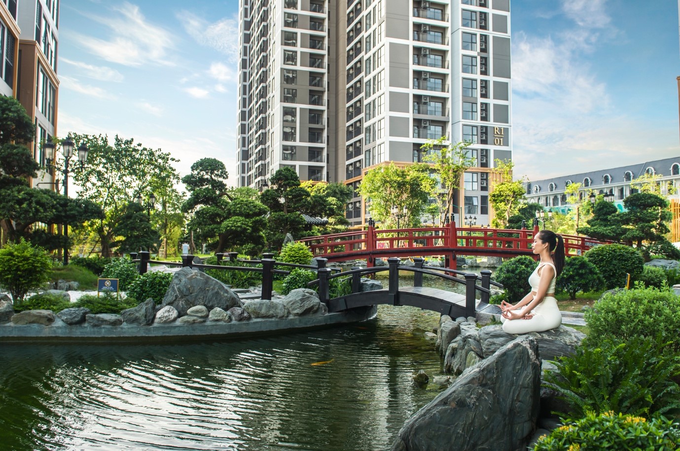 Chất “tĩnh” với khoảng trời xanh êm đềm tại vườn Nhật giúp vỗ về các giác quan