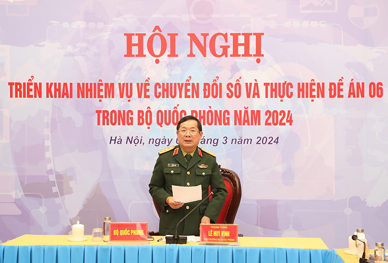 Thượng tướng Lê Huy Vịnh phát biểu