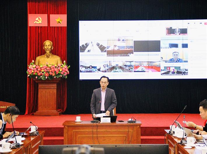 Thứ trưởng Hoàng Minh Sơn phát biểu tại cuộc họp