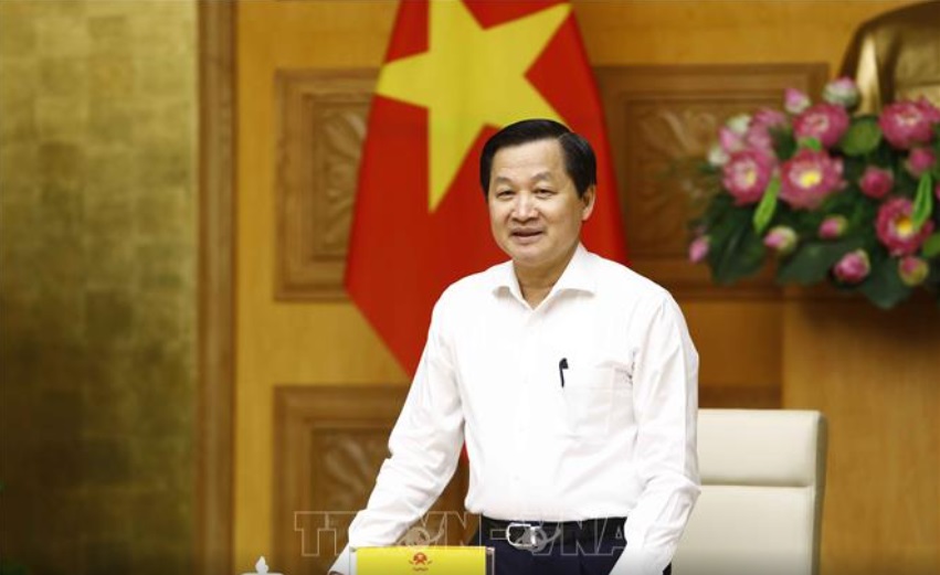 Phó Thủ tướng Lê Minh Khái, Trưởng Ban Chỉ đạo, chủ trì họp công tác điều hành giá quý I năm 2023 và định hướng công tác điều hành giá những tháng còn lại năm 2023 - ảnh: TTXVN