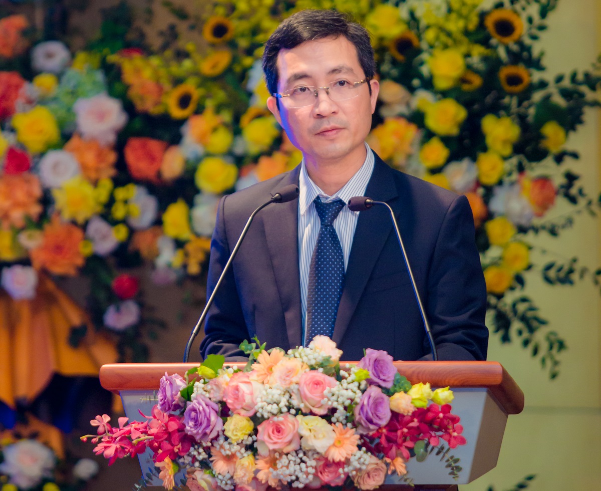 Ông Dương Thành Long - Bí thư Đảng ủy - Tổng Giám đốc Công ty VNPT-IT phát biểu tại Hội nghị