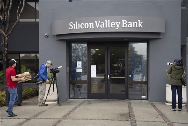 Trụ sở ngân hàng Silicon Valley Bank (SVB) ở bang California, Mỹ. (Ảnh: THX/TTXVN)