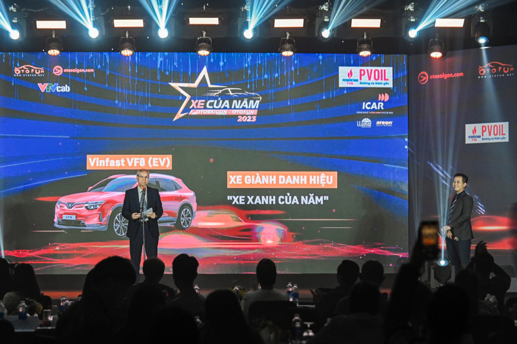 Ngày 31/3/2023, BTC Xe của năm 2023 đã công bố VinFast VF 8 là mẫu xe giành danh hiệu Xe xanh của năm.