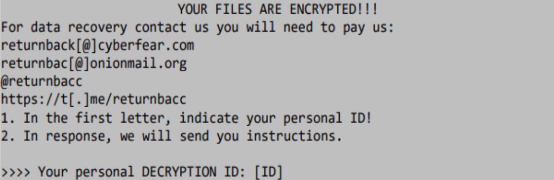 Ví dụ về thông báo đòi tiền chuộc trong cuộc tấn
công ransomware CriptomanGizmo