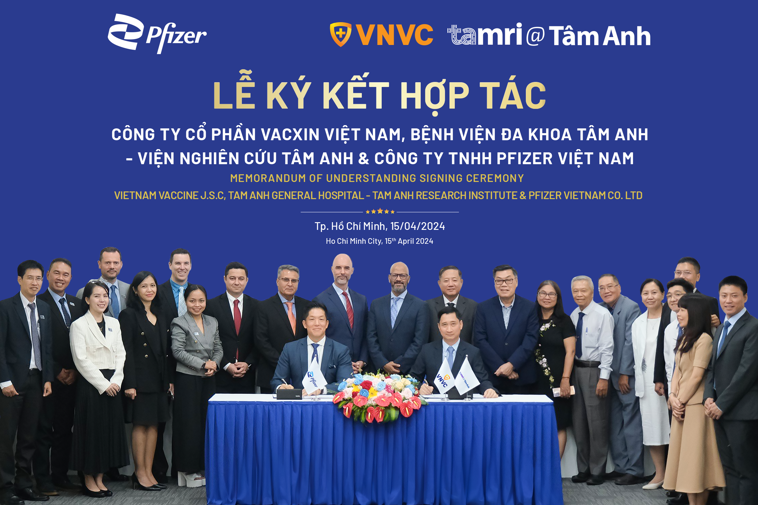Pfizer Việt Nam, VNVC, và Tâm Anh tại lễ ký kết