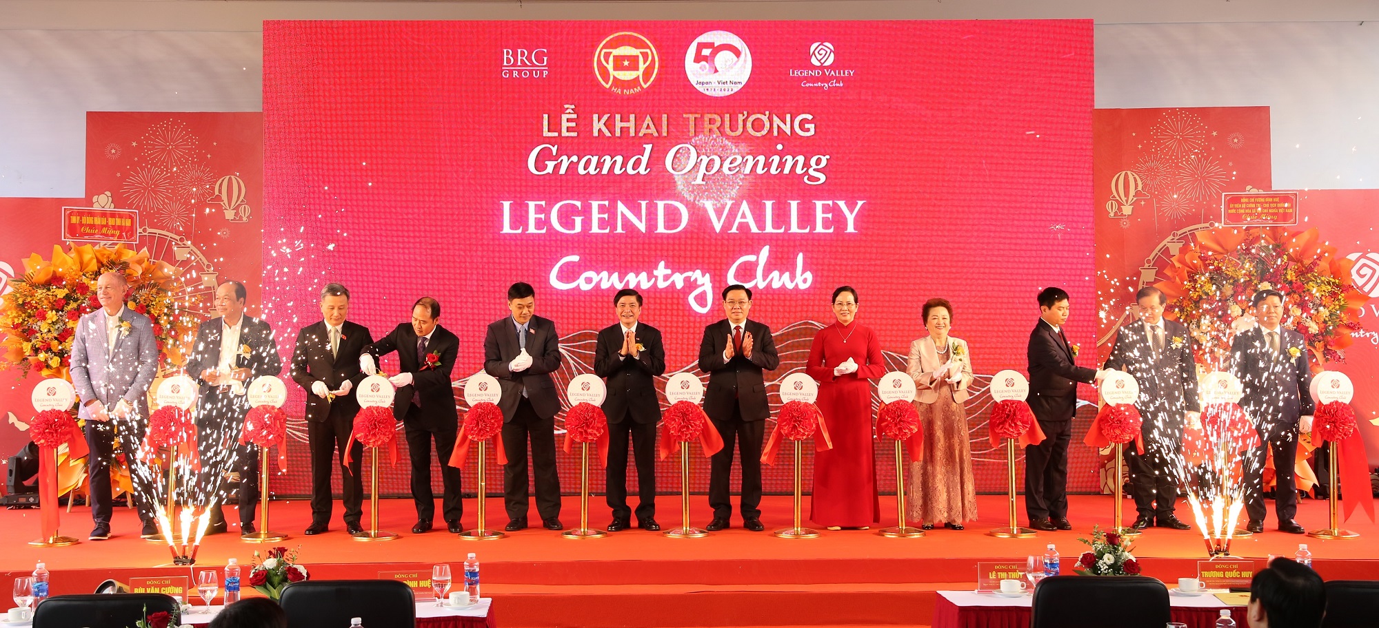 Lễ cắt băng khánh thành Khu phức hợp Thể thao Legend Valley Country Club tại xã Tượng Lĩnh, huyện Kim Bảng, tỉnh Hà Nam