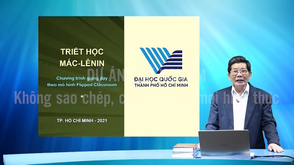 Giao diện bài giảng môn Triết học Mác - Lênin trên hệ thống học liệu số ĐHQG-HCM.