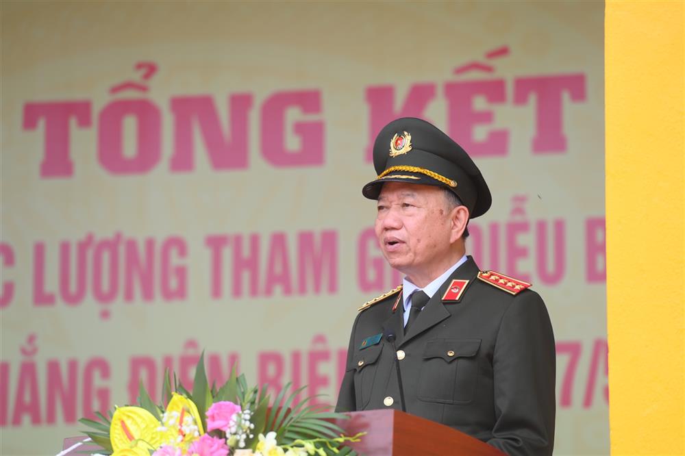 Bộ trưởng Tô Lâm phát biểu tại Lễ tổng kết.