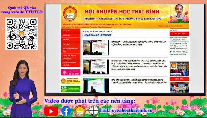 Hội Khuyến học tỉnh Thái Bình hướng dẫn hoạt động khuyến học trên nền tảng số.