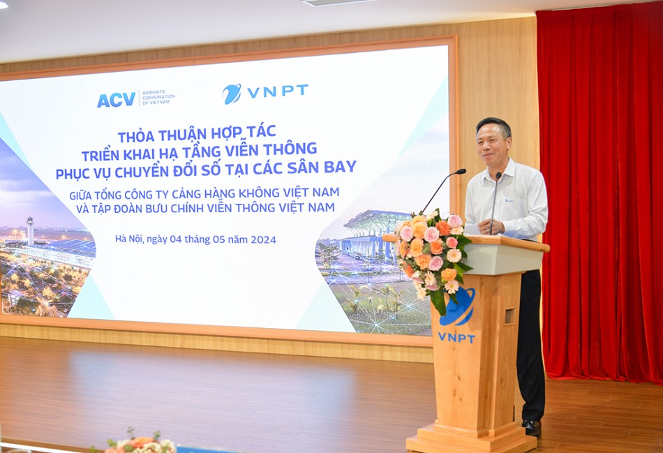 Ông Tô Dũng Thái - Chủ tịch Hội đồng thành viên VNPT phát biểu tại buổi lễ