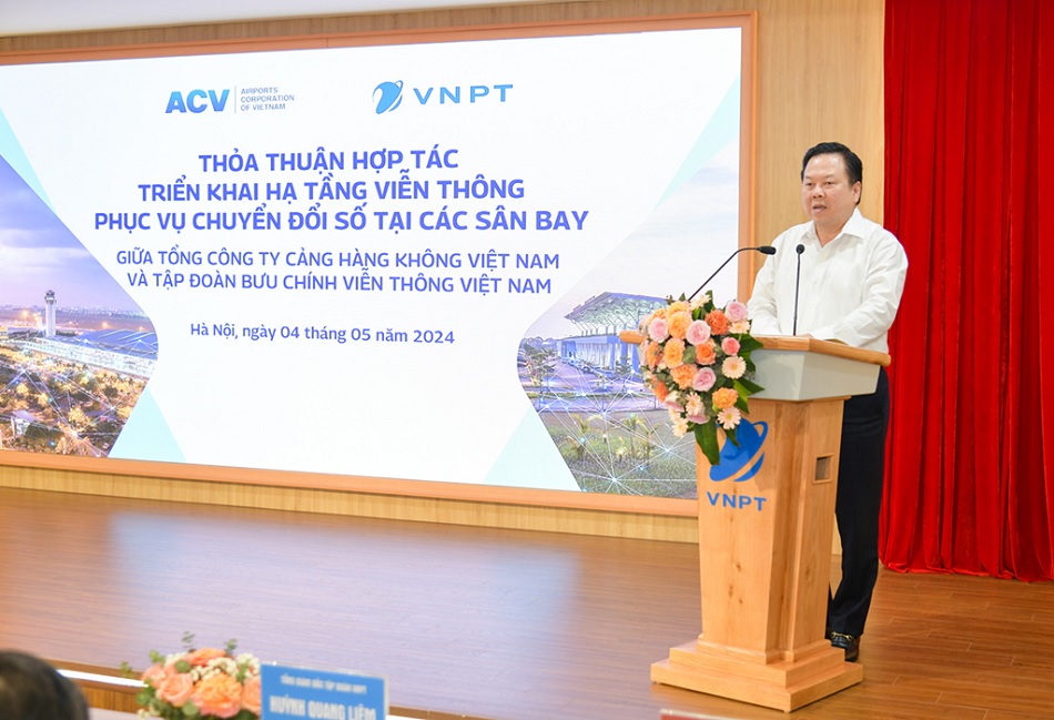 Chủ tịch Ủy ban Quản lý vốn nhà nước tại doanh nghiệp Nguyễn Hoàng Anh phát biểu tại buổi lễ