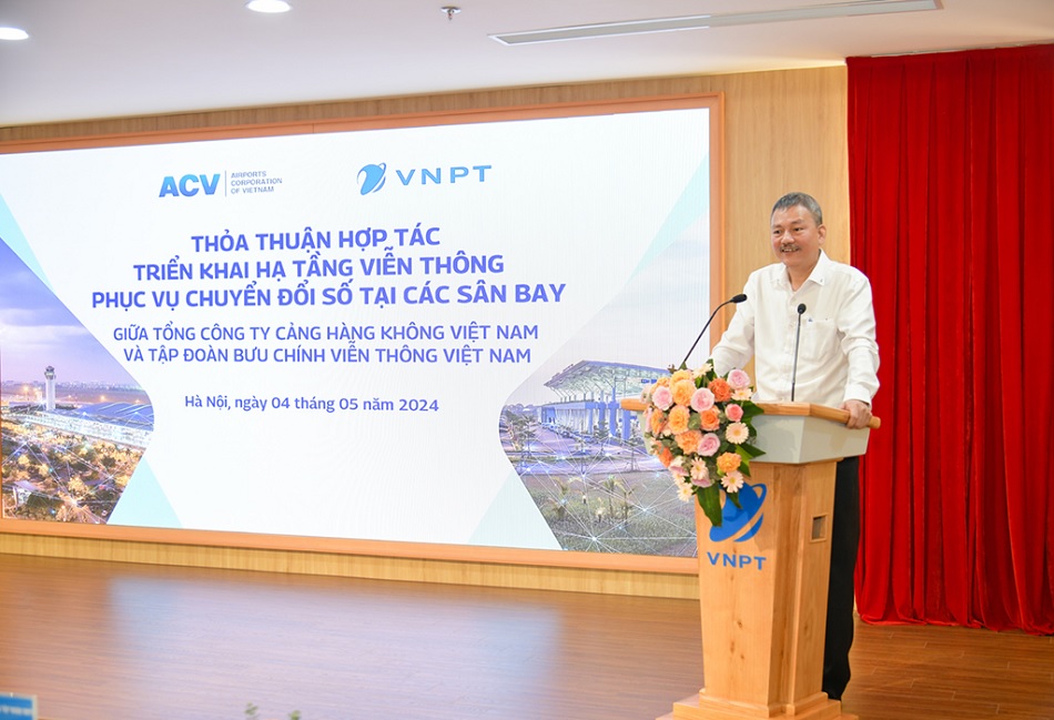Ông Lại Xuân Thanh - Chủ tịch Hội đồng quản trị ACV phát biểu tại buổi lễ