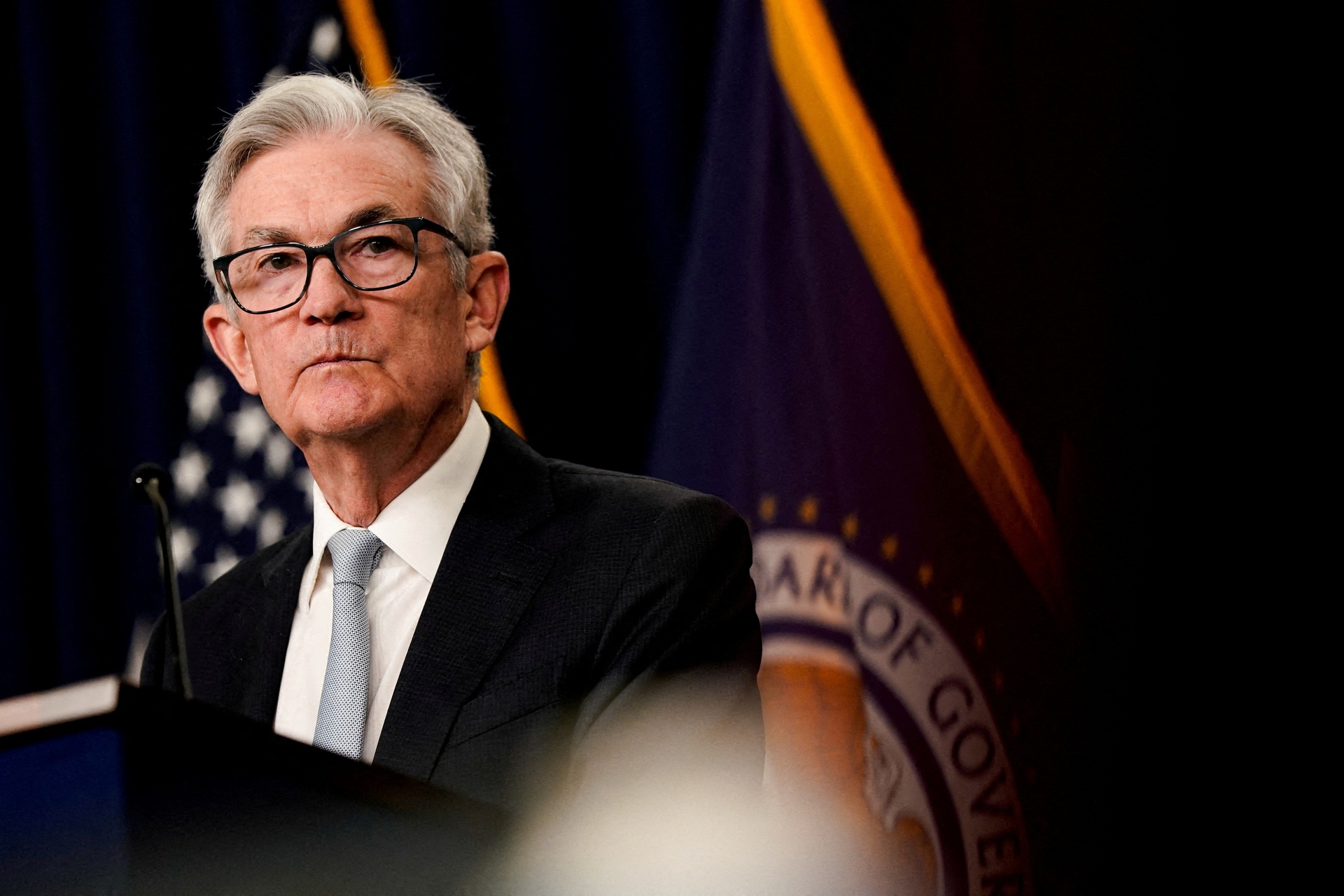 Ông Jerome Powell - Chủ tịch Cục Dự trữ Liên bang Mỹ - đã báo hiệu về khả năng tăng lãi suất điều hành tổng cộng 0,5 điểm phần trăm trong phần còn lại của năm. Ảnh: Reuters.