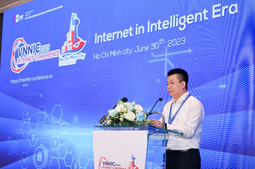 Ông Nguyễn Hồng Thắng – Giám đốc VNNIC tại VNNIC Internet Conference 2023