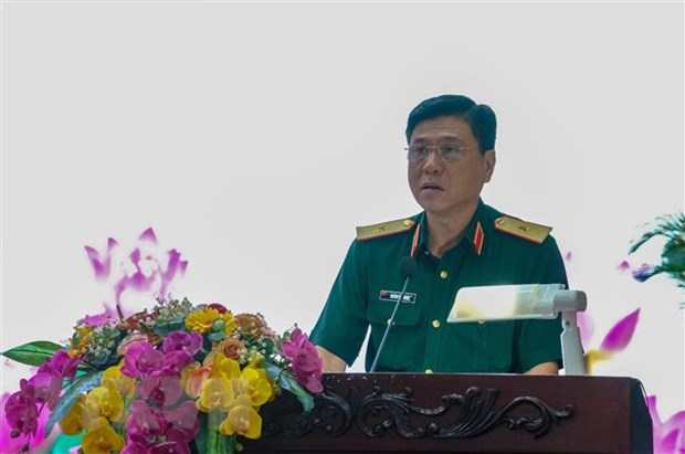 Thiếu tướng Huỳnh Văn Ngon, Chủ nhiệm Chính trị Quân khu 9. (Ảnh: Thanh Liêm/TTXVN)