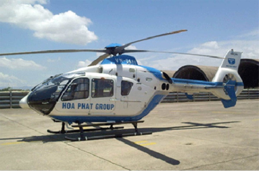 Chiếc trực thăng từng thuộc sở hữu của Tập đoàn Hòa Phát  (Ảnh: Người Lao Động)