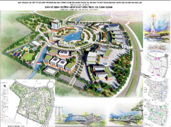 Định hướng kiến trúc cảnh quan khu Trường Đại học Công nghệ tại Hòa Lạc