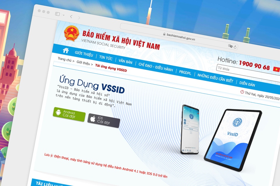 Website chính thức để tải ứng dụng VssID