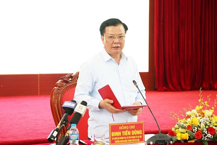 Bí thư Thành ủy Hà Nội Đinh Tiến Dũng phát biểu chỉ đạo và kết luận Hội nghị
