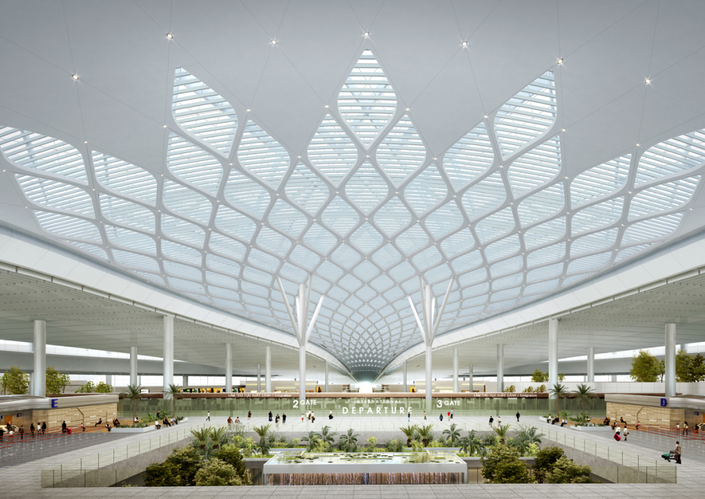Phối cảnh thiết kế nhà ga sân bay Long Thành. Ảnh: ACV