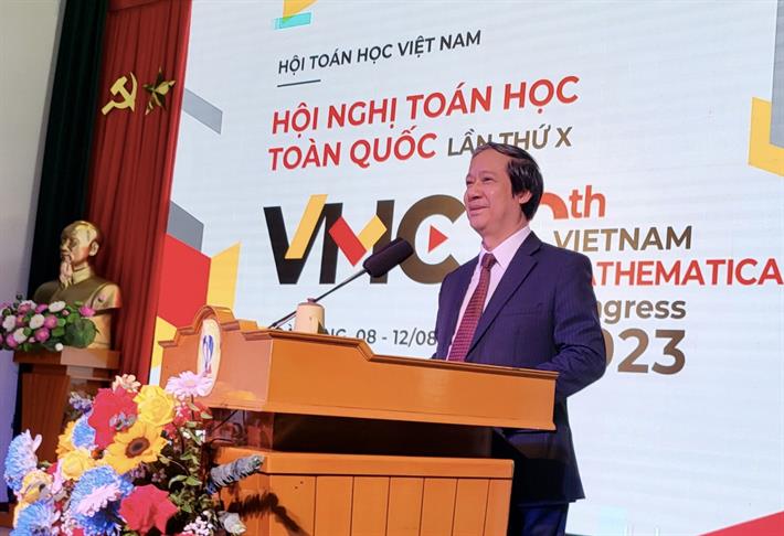 Bộ trưởng Nguyễn Kim Sơn phát biểu tại Hội nghị Toán học toàn quốc lần thứ X