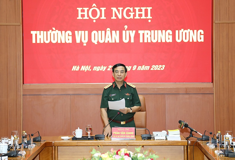 Đại tướng Phan Văn Giang phát biểu chỉ đạo tại hội nghị