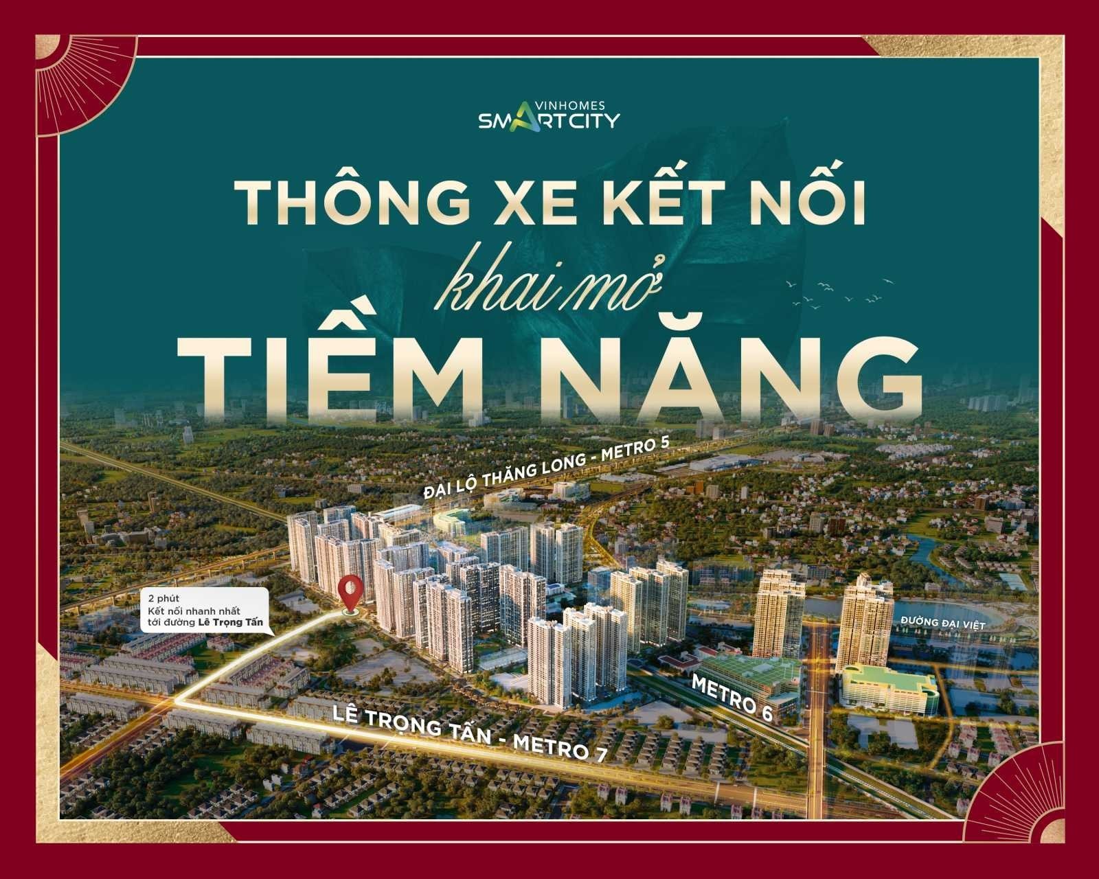 Vinhomes Smart City - đại đô thị sở hữu vị trí đắc địa tại tâm điểm của trung tâm hành chính mới của Thủ đô với hạ tầng kết nối hoàn hảo.