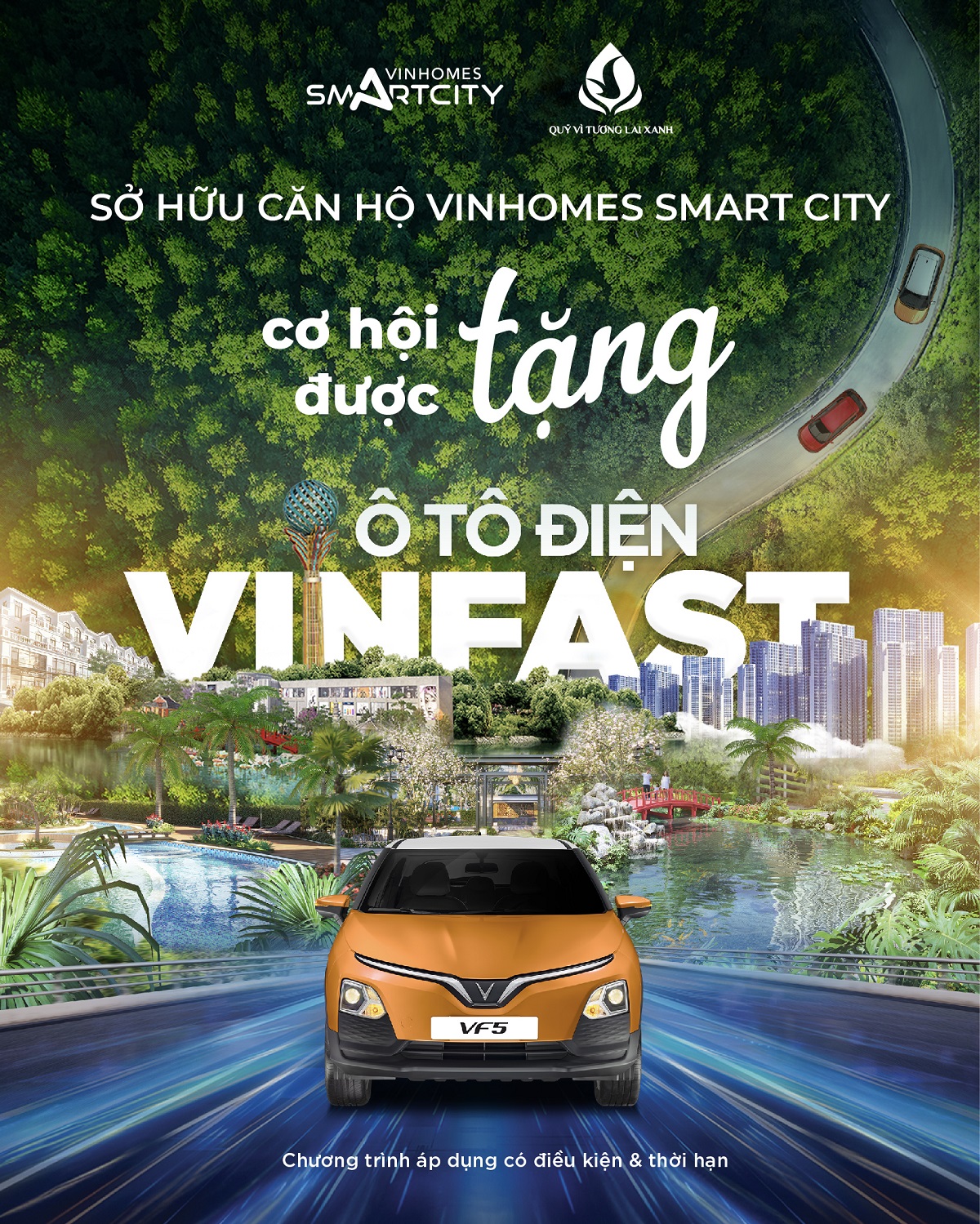 Chính sách khủng trao cơ hội sở hữu Nhà xịn - xe xanh cho khách hàng mua căn hộ tại Vinhomes Smart City