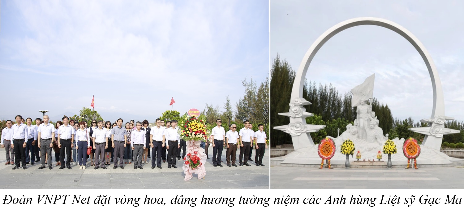 Đoàn VNPT Net đặt vòng hoa, dâng hương tưởng niệm các Anh hùng Liệt sỹ Gạc Ma