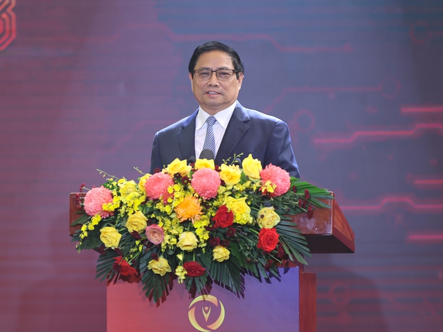 Thủ tướng Phạm Minh Chính phát biểu tại sự kiện. Ảnh: VGP/Nhật Bắc