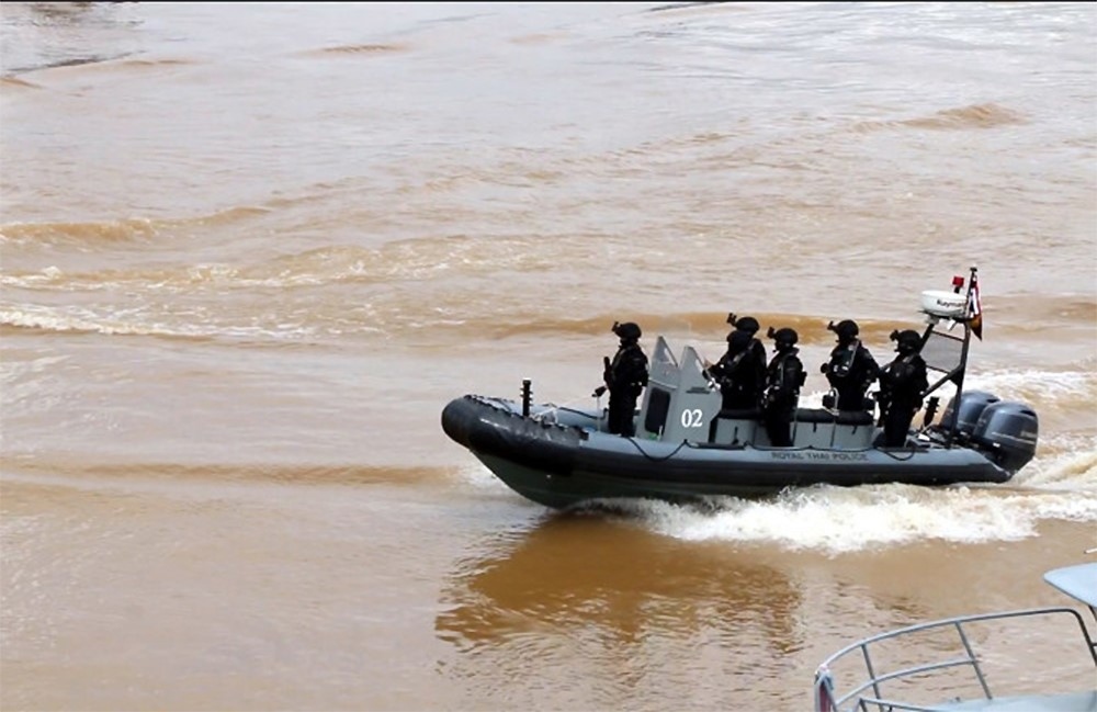 Một trong 12 tàu tuần tra trên sông Mekong do phía Mỹ bàn giao cho Thái Lan. Ảnh: Cảnh sát biển Thái Lan.