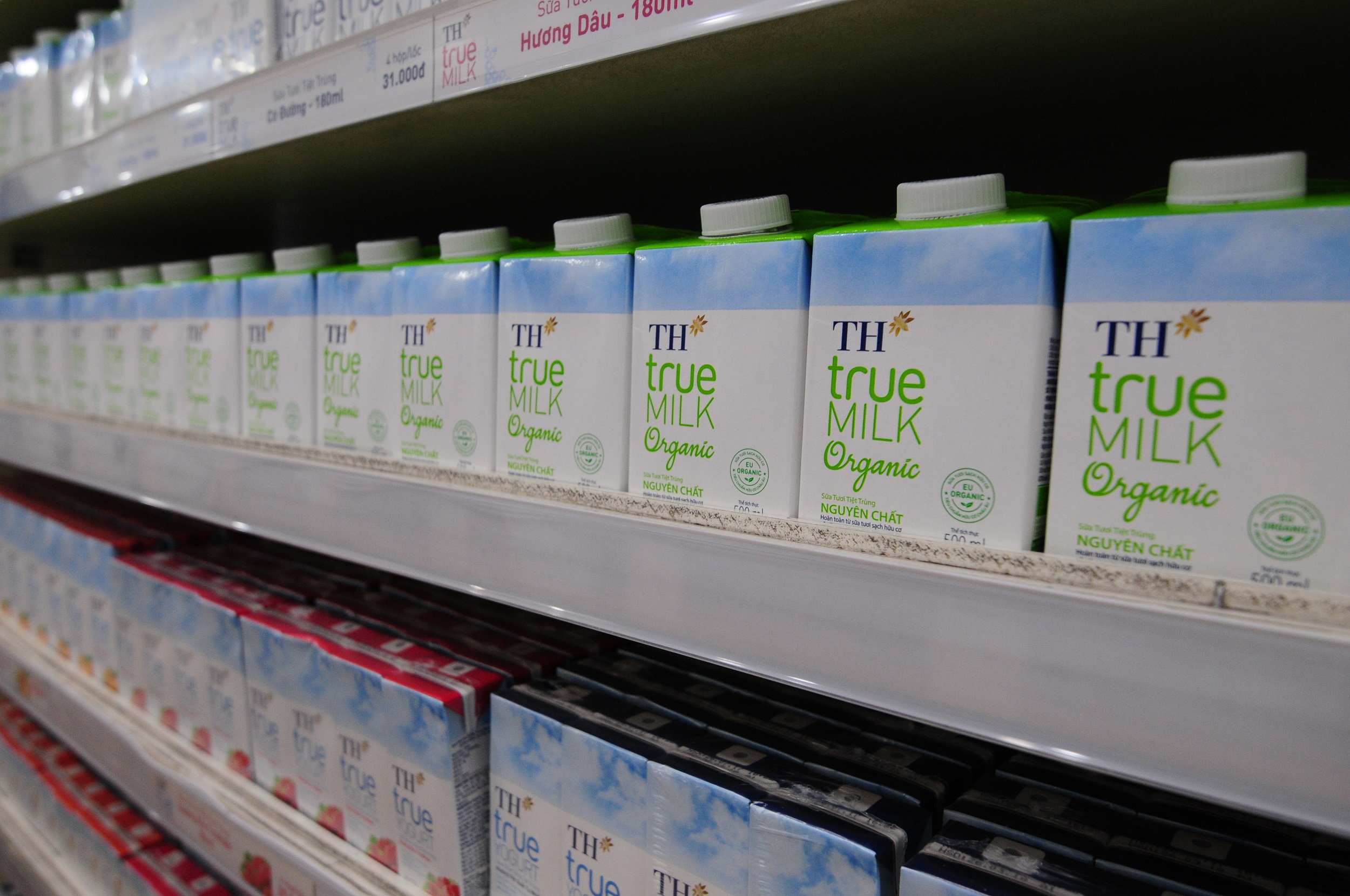 Sữa tươi TH true MILK Organic đạt tiêu chuẩn hữu cơ châu Âu (Ảnh: TH).