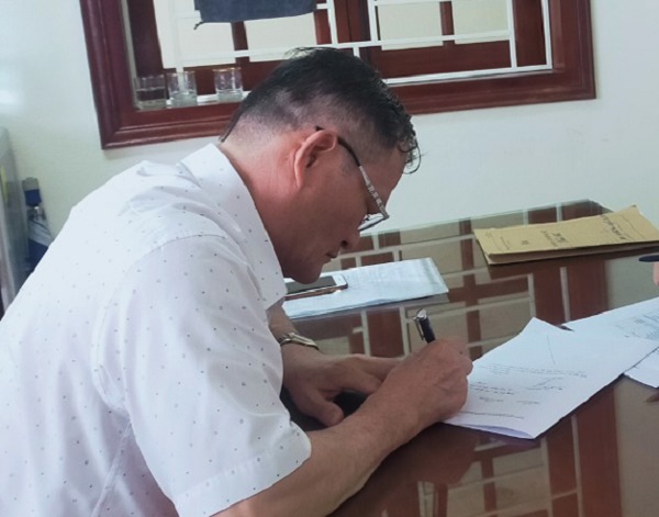 Bị can Nguyễn Văn Thiệp khai nhận tại cơ quan điều tra