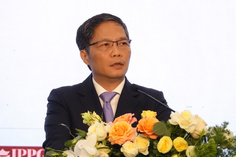 Ông Trần Tuấn Anh, Ủy viên Bộ Chính trị, Trưởng ban Kinh tế Trung ương phát biểu tại Diễn đàn Logistics Việt Nam 2022. Ảnh: Hoàng Việt.
