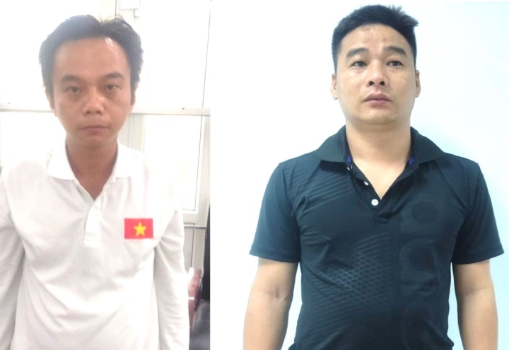 02 trong số các đối tượng tổ chức đánh bạc của đường dây do Đinh Văn Công Thanh cầm đầu bị bắt giữ.